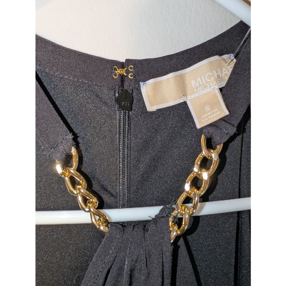 MICHAEL Michael Kors Black Halter Jumpsuit Gold Chain S - Picture 3 of 6